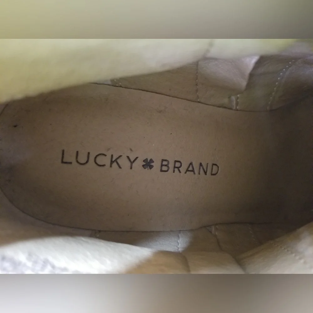 Lucky Brand Leather Leopard Booties/ Boots Size 7 - Picture 7 of 10